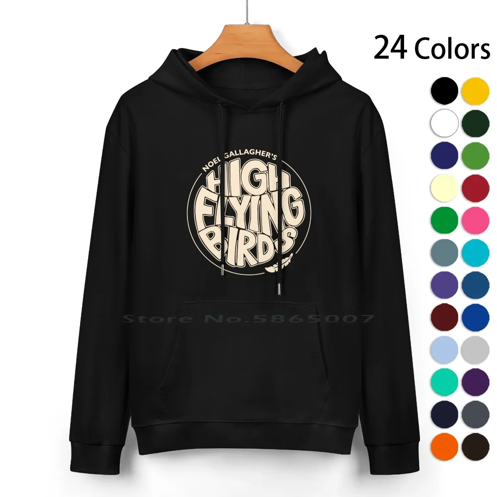 

High Flying Birdz Pure Cotton Hoodie Sweater 24 Colors Wonderwall Noel Gallagher Flying Birds Im Feeling Fort Knox English