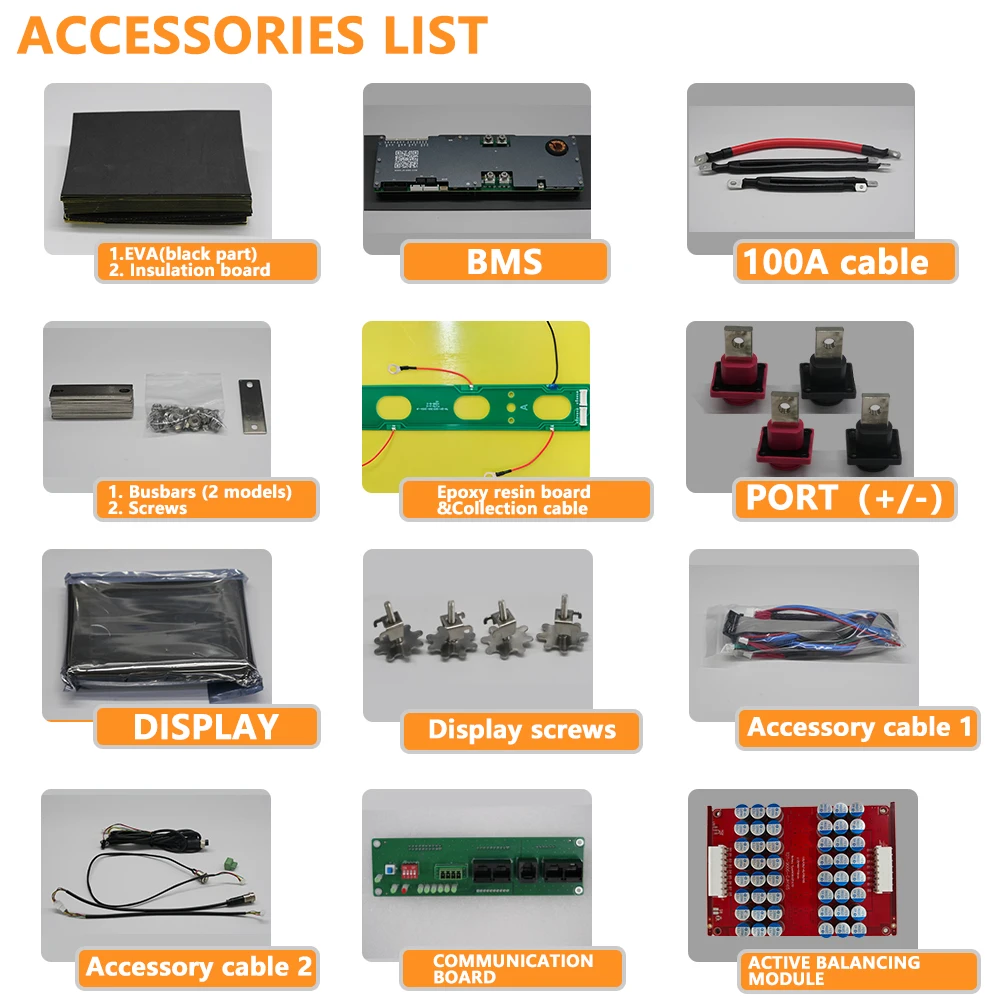 DIY Kits 280ah 304Ah LiFePO4 Battery Case Box Smart BMS JK Box for 48V 51.2V 15k