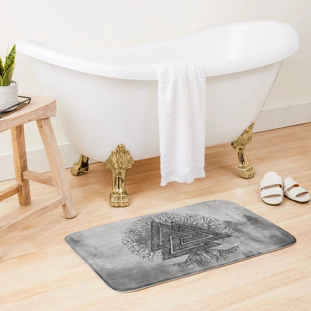 

Valknut and Tree of Life Yggdrasil Bath Mat Bath Accessories
