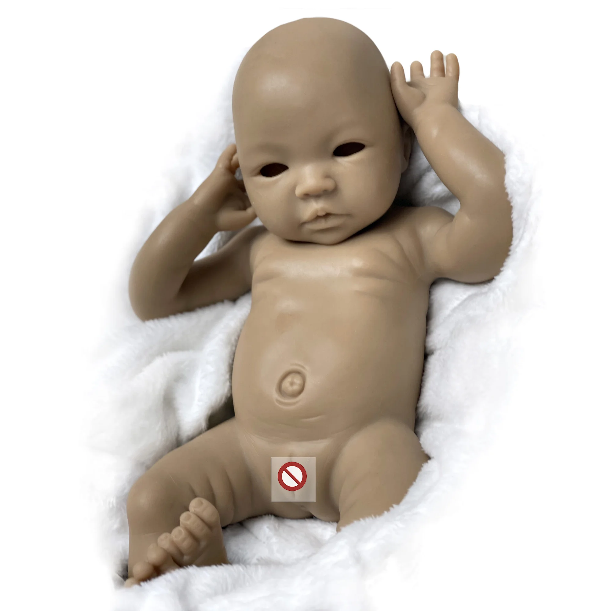 45cm Full Solid Platinum Silicone Reborn  Lifelike Painted Full Silicone  Doll - 45cm - Aliexpress