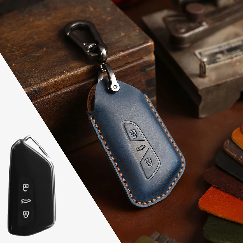 1 Pz In Pelle Smart Car Key Cover Per Seat Leon Cupra Formentor Per Volkswagen Vw Golf 8 Id-4 Per Skoda Octavia A8 Mk4 Remote New