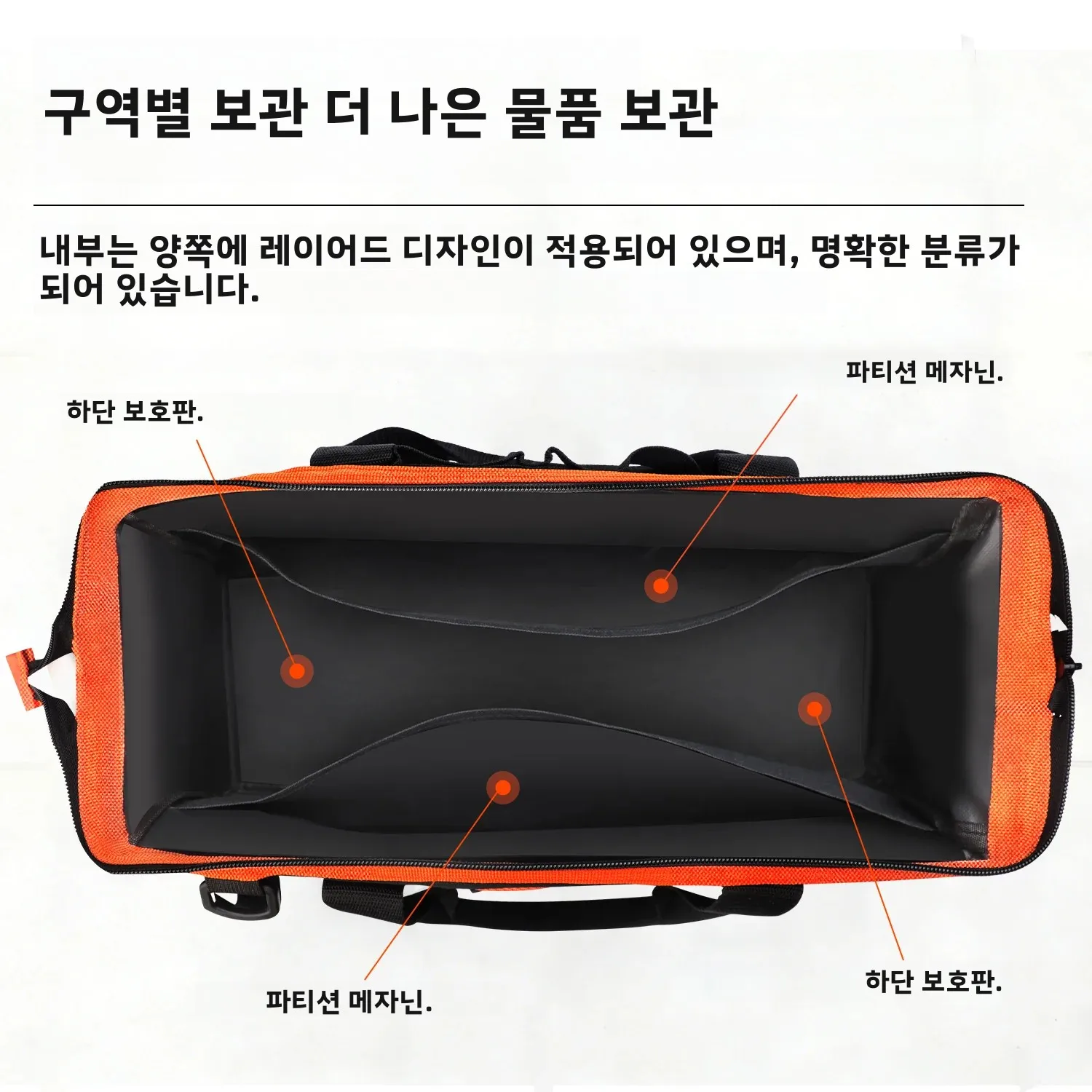 AIRAJ 공구 보관 가방 16인치 멀티 포켓 공구 가방, 조절 가능한 어깨끈, 방수 및 내마모성 캔버스 옥스포드 가방