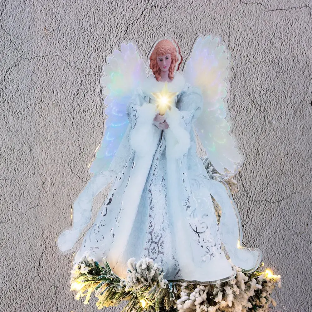 Christmas Tree Topper Angel Fairy Festive Xmas Tree Top Ornament Decoration