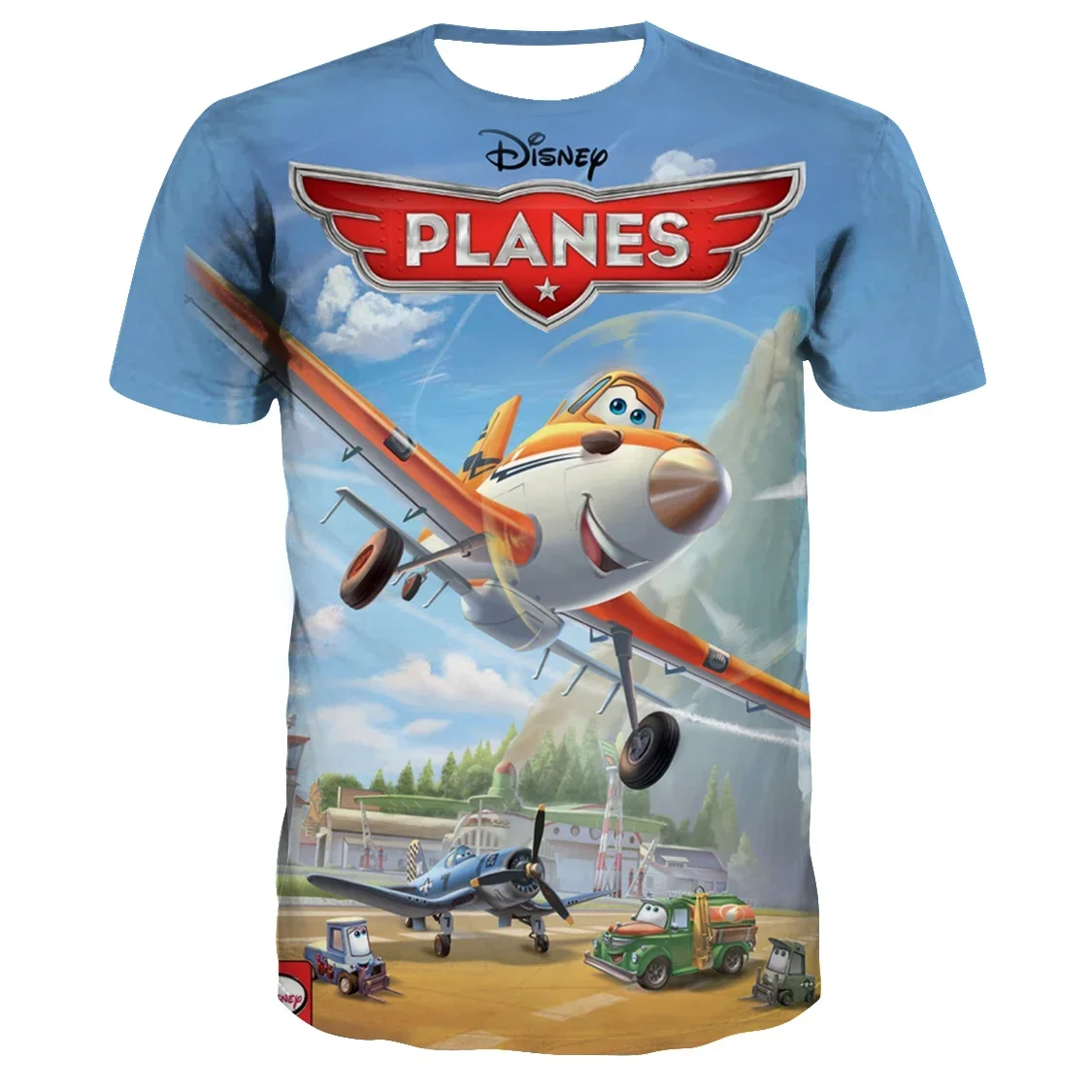 2025 verão disney filme aviões impressão 3d t camisa casual crianças  streetwear meninos meninas manga curta camisetas infantis - AliExpress, image size:1125x1125