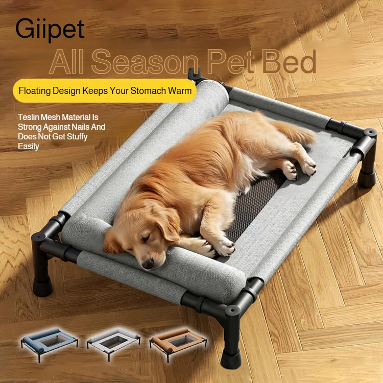Letto rialzato in rete per cani e gatti di medie e grandi dimensioni, rimovibile e lavabile, traspirante, per animali domestici, resistente all'umidità._voghion.com