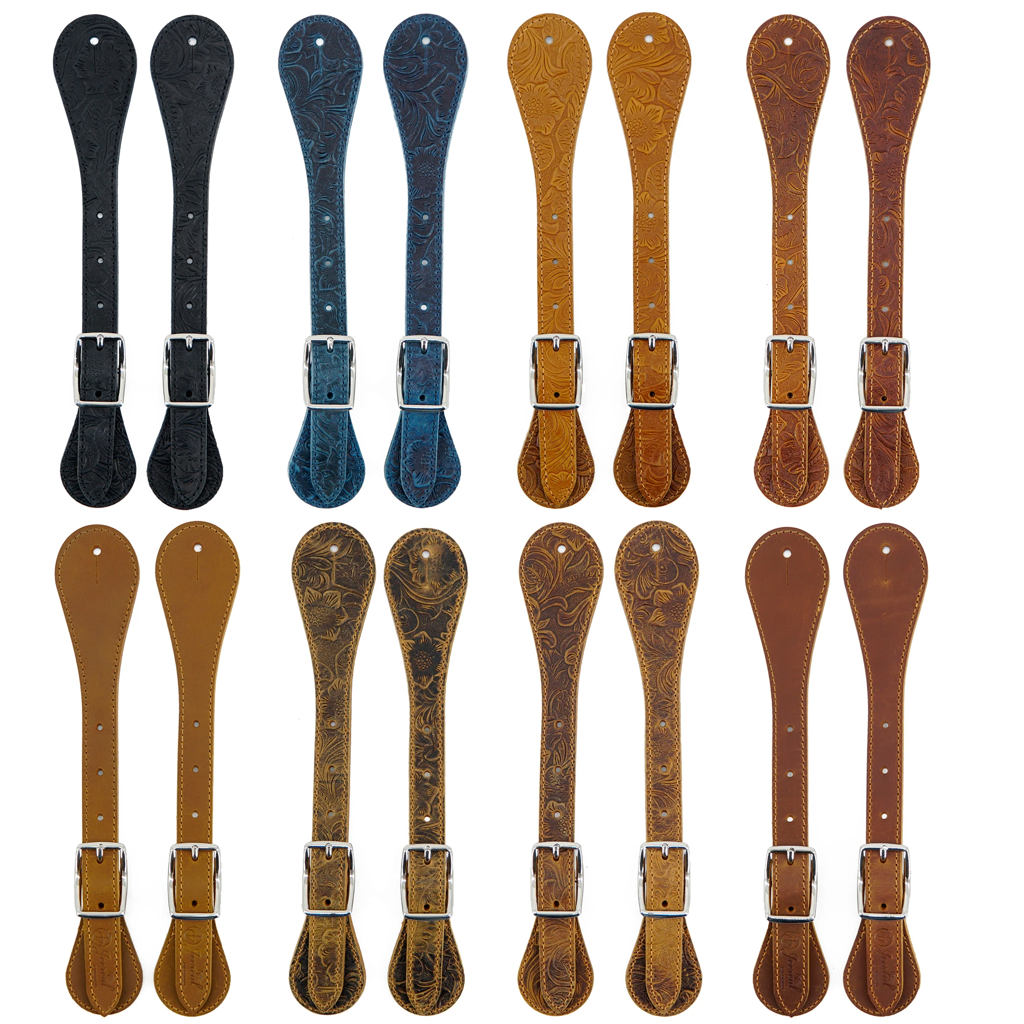 Leather Spur Straps for Horse Riders Double Ply Reinforced Stitching Spur Straps Western Men and Women's Boots Equipment