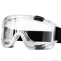 Anti - Splash Dust - Proof Safety Goggles with Adjustable Fit (Transparent)