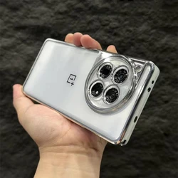 Luxurious Transparent TPU Soft Silicone Bumper Case for OnePlus ACE2Pro (Silver)