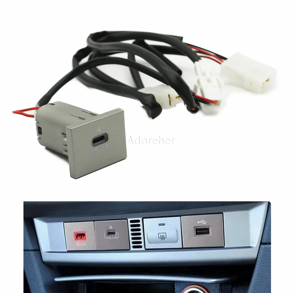 

Автомобильные аксессуары, автомобильное зарядное устройство для быстрой зарядки, разъем USB Type-C PD для телефона Ford Focus, зарядное устройство, адаптер для быстрой зарядки