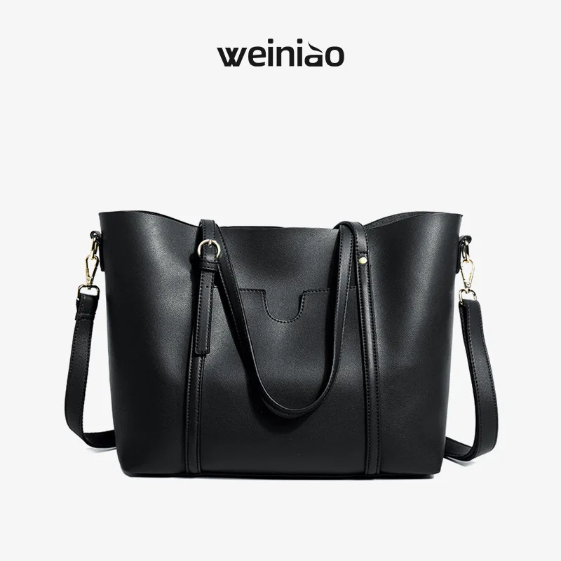 Genuine leather soft leather ladies commuter bag new trend ladies large capacity leather shoulder tote bag hand messenger bag