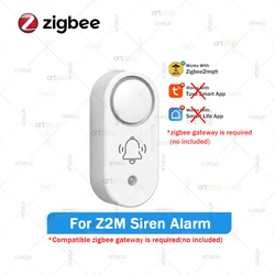 Wireless Zigbee Siren Alarm with Vibration Sensor - 110dB Security Alert System - Zigbee (Z2M Siren Alarm)
