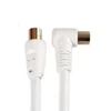 5M 3M 1.5M RF RG6 Quad Shield CL2 Coaxial Antenna Satellite Cable with TV 90 Degree Right Angel Male To Straight Male Connector 2