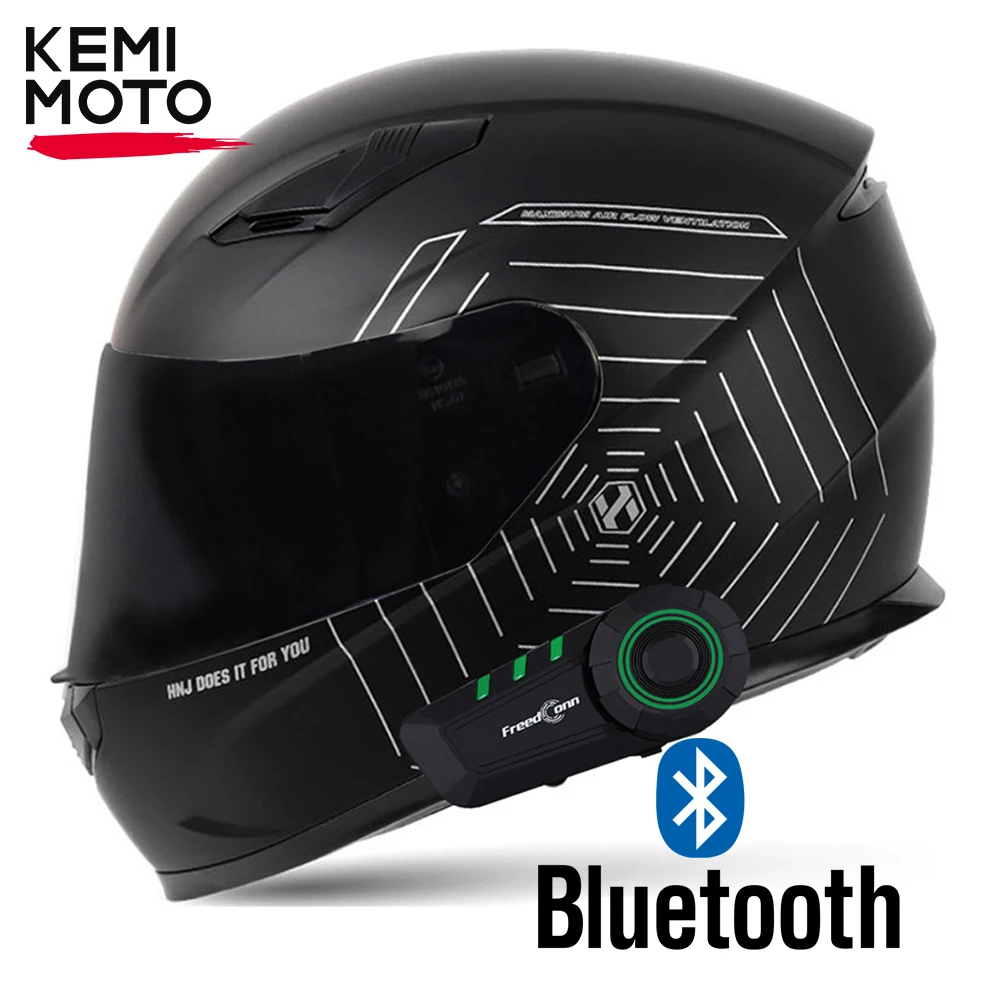 Casco Moto Bluetooth Full Face ECE DOT certificazione per uomo Summer  Motocross Double Lens ABS Material Safety Moto Helmet - AliExpress