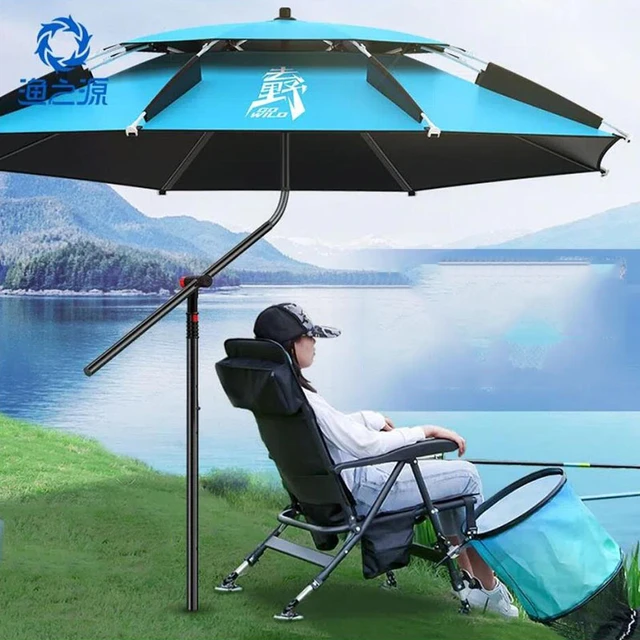 Parasol Fishing Umbrella 1.8m/2.4m Outdoor Camping Beach Fishing Umbrella  Multi Fold Thickened Sunshade Umbrella - AliExpress