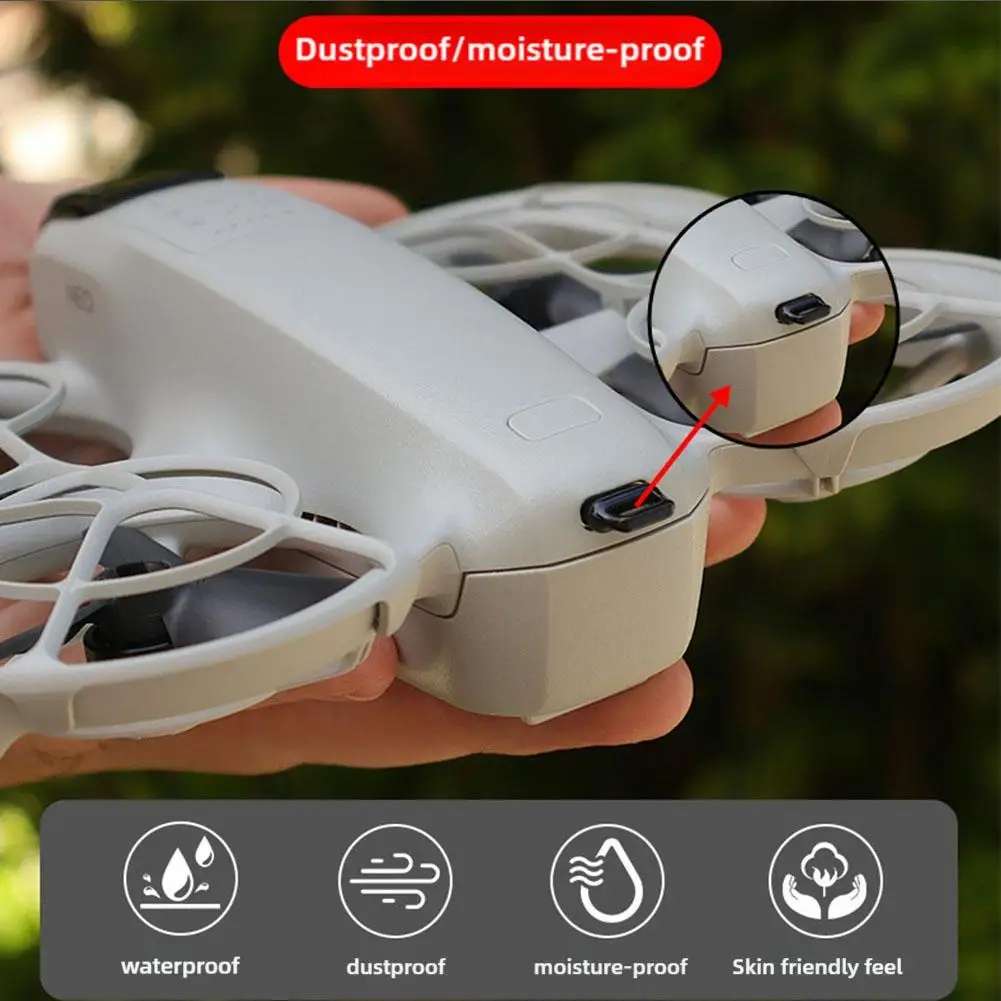 Drone Battery Port Dust and Moisture Protection Cover with Lanyard