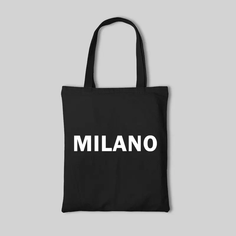 

Женская холщовая сумка-шоппер с надписью «Милано»