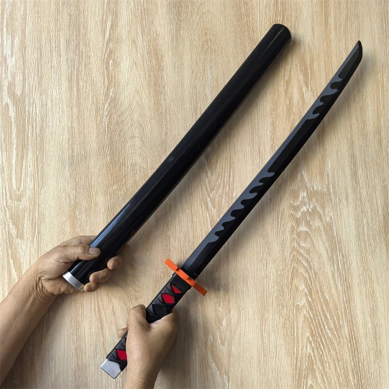 Assembled Demon Slayer Katana Sword Anime Original Cosplay Weapon Orange Rengoku Kyoujurou Kamado Tanjirou Swords 72cm