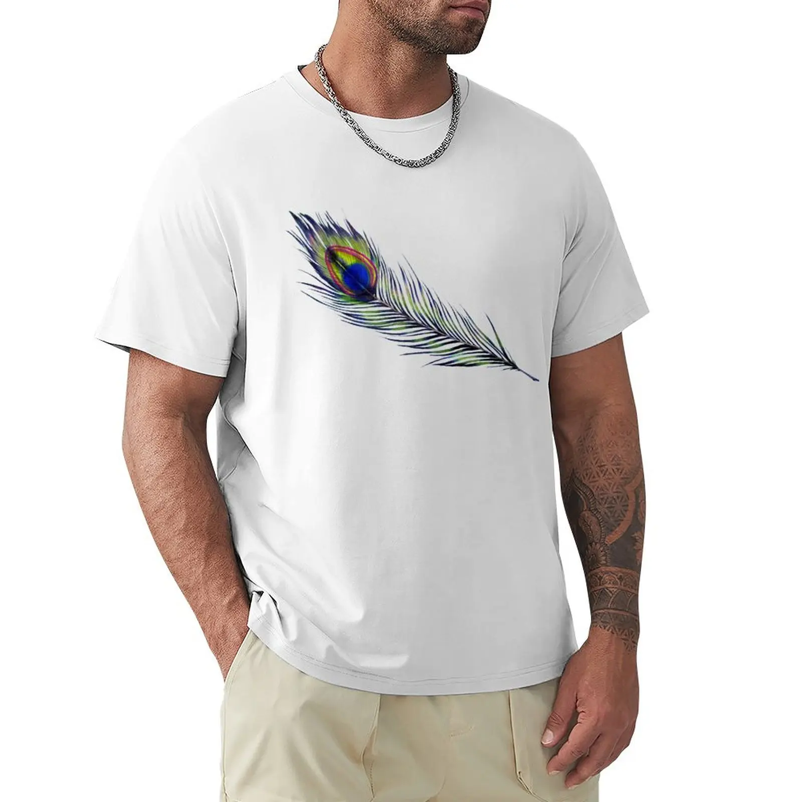 

The Peacock's Feather T-shirt new edition Aesthetic clothing T-shirt men