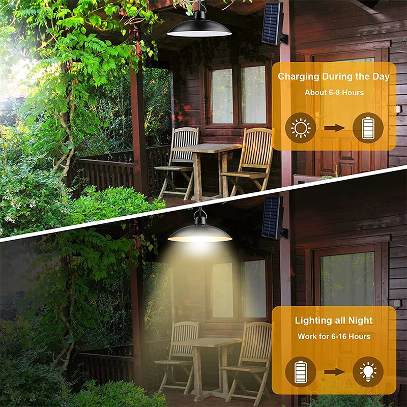 solar garden lights Solar Pendant Light Single Or Double Head Waterproof Solar Lamp With remote Control Lighting Suitable for Courtyard Garden Lawn best solar lights