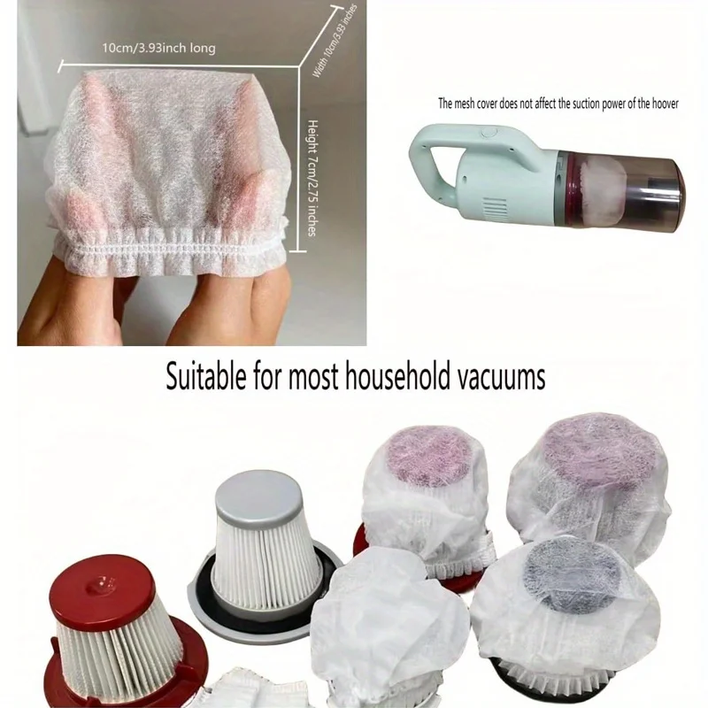 Disposable vacuum cleaner filter element filter screen protective cover non-washable non-woven fabric handheld vacuum 20pcs
