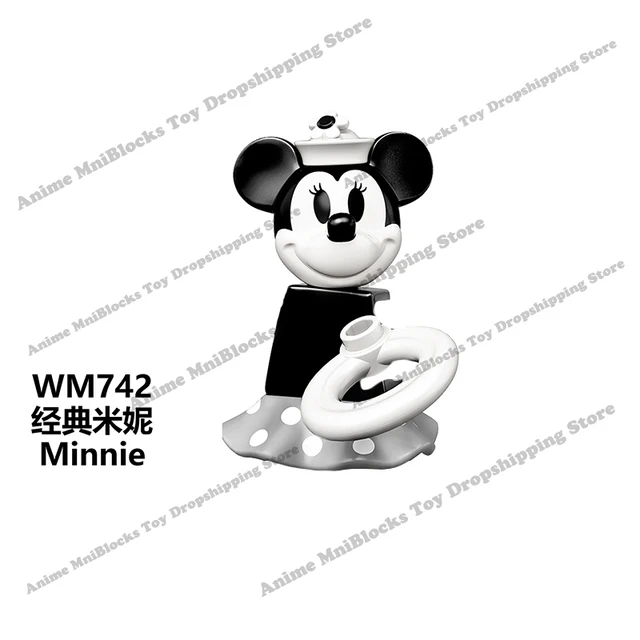 Disney Mini Action Toys Figures Building Blocks Cartoon Toy Story Mickey Mouse Winnie The Pooh Frozen Stitch Donald Duck Bricks 742