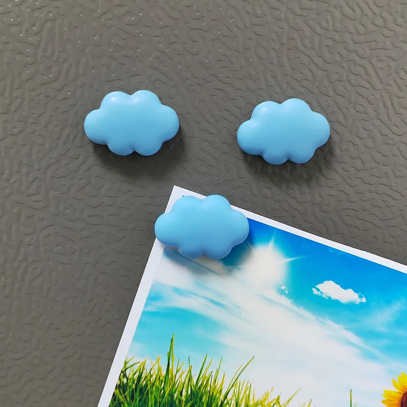 5pcs Colorful Resin Cloud Refrigerator Magnets Decorative Home and DIY Photo Stickers