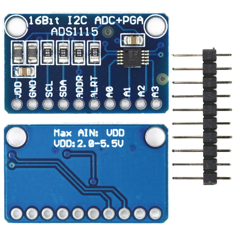 HALJIA Carte ADC ADS1015 - Convertisseur 12 Bits I2C - 4 Canaux - Compatible Arduino