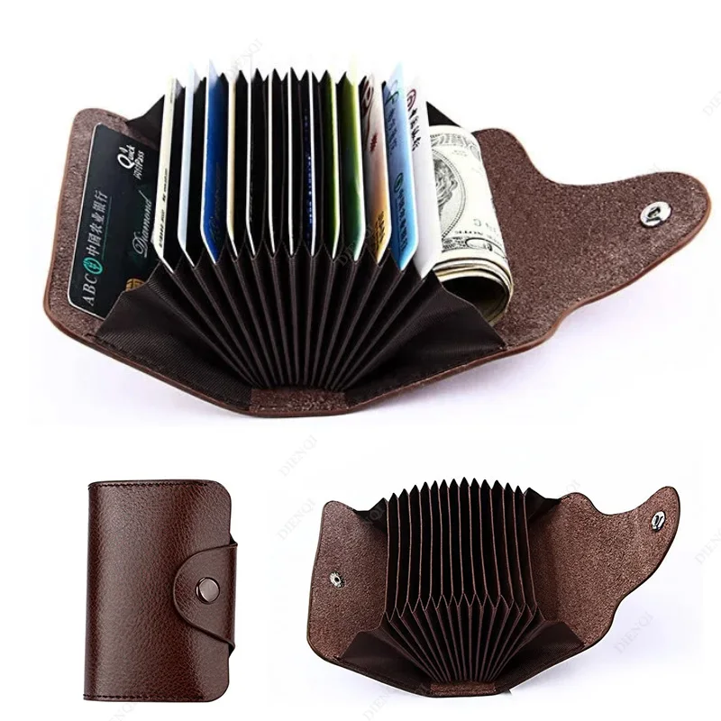 Genuine Leather Minimalist Business Card Holder Wallet