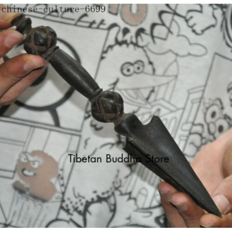 

8"Tibetan Buddhism Tiantie Vajra Dorje dagger Phurpa Dagger Talisman equipment