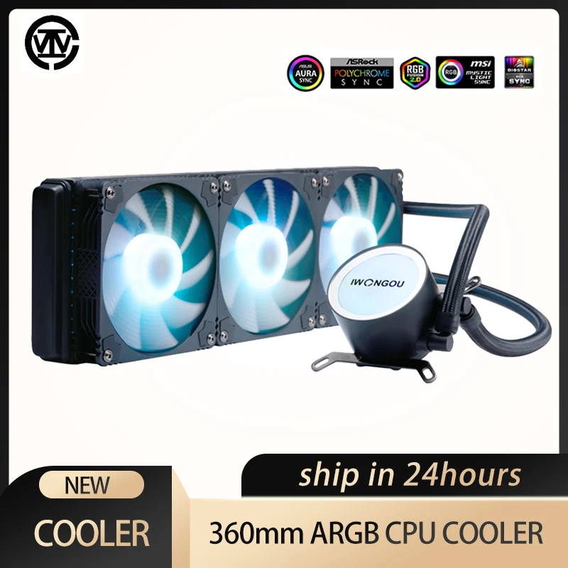 Водяной кулер IWONGOU для процессора медный радиатор LGA 2011 X99 X79 1151/1155/AMD120mm