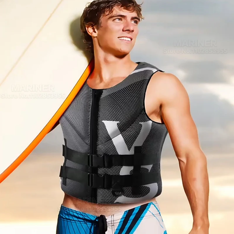 Life Jacket for Adults Neoprene Men Life Vest Water Sports Swim Drifting Fishing Jet Ski Vest Kayaking Boat Women Life Jackets