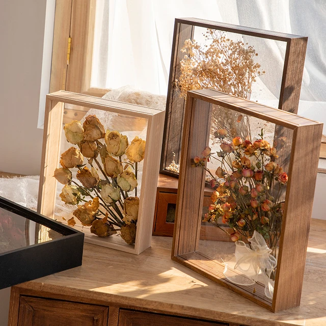 3D Photo Frame Glass Picture Frame Dried Flower Collection Display Frame  Desktop Ornament Room Decor Cadre 3d Framework