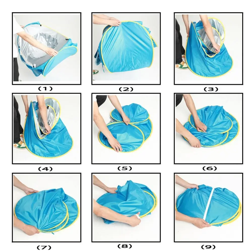 Baby Beach Tent Baby Beach Tent Portable Shade Pool UV Protection Sun Shelter For Infant Outdoor Toys Child Swimming Pool Play House Tent Toys