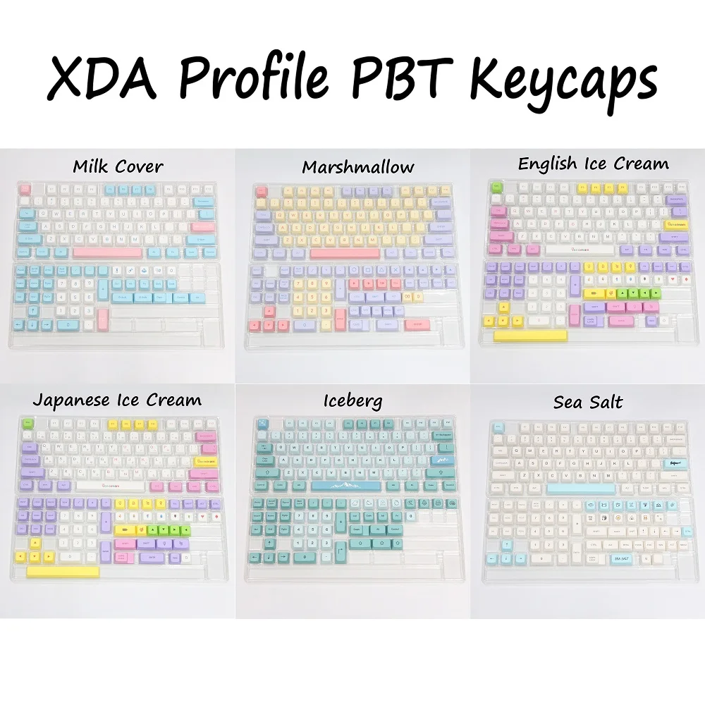Pbt Keycaps para Teclado Mecânico Xda Profile Dye-sub Keycaps Personalizado Keycap Keys Cherry Gateron Interruptores Outemu mx