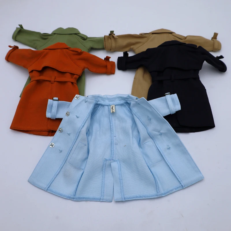 Blythe Doll Clothes Trench Coat For Blyth Azone Shoes OB23 OB24 Dolls Windbreaker