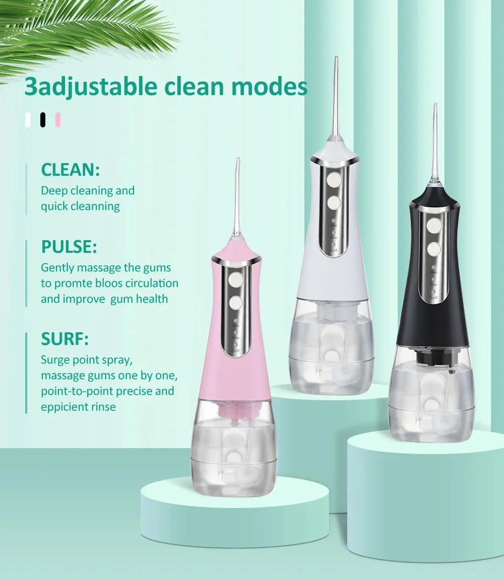 Oral Irrigator Dental Water Flosser Portable Dental Water Jet 300ML Teeth Mouth Washing Machine Teeth Cleaner