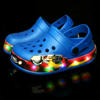 Sandali estivi per bambina con luce a led Scarpe casual per bambini simpatico cartone animato Scarpe da spiaggia per bambini antiscivolo Scarpe da esterno 1