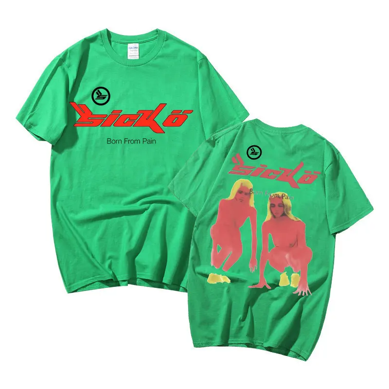 Sicko Born From Pain T Shirt Fashion Loose Unisex Rock Oversized