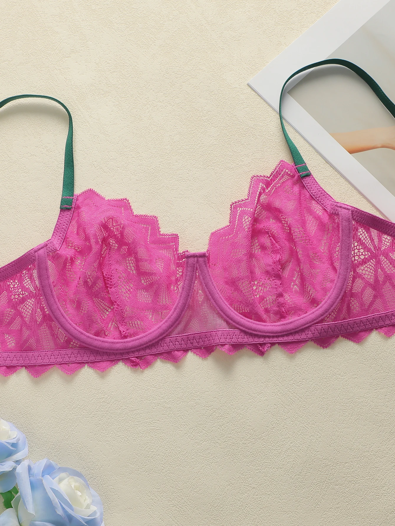 Sexy lingerie set voor dames met kant en push up bh_voghion.com