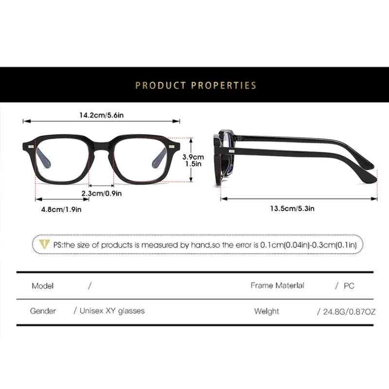 Vintage Square Frame Retro Sunglasses with UV400 Protection