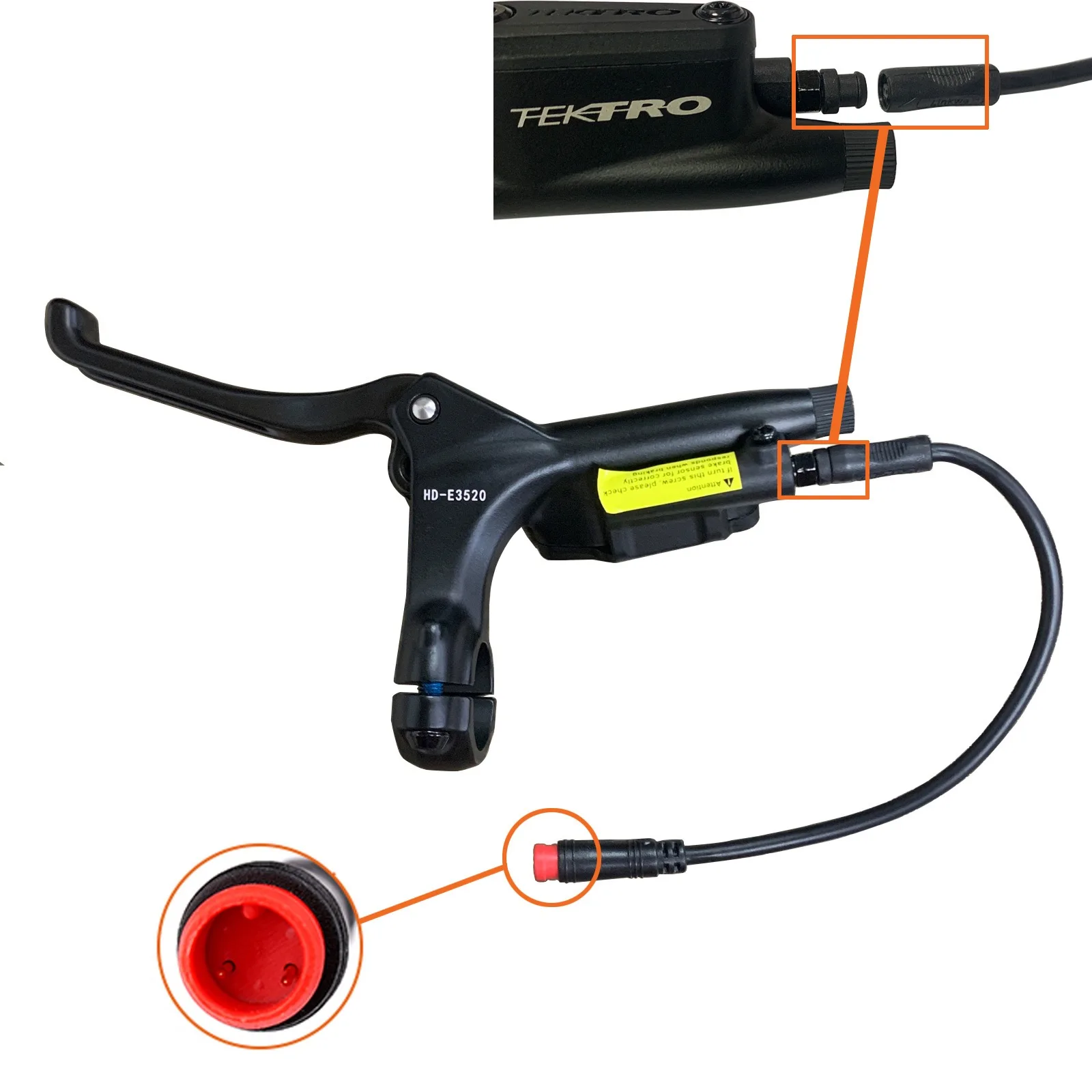 TEKTRO HD-E3520 bicicletta elettrica freno a disco idraulico 900/1850mm MTB bici E-Bike sensore a 2 Pin controllo di potenza freno idraulico - immagine 3