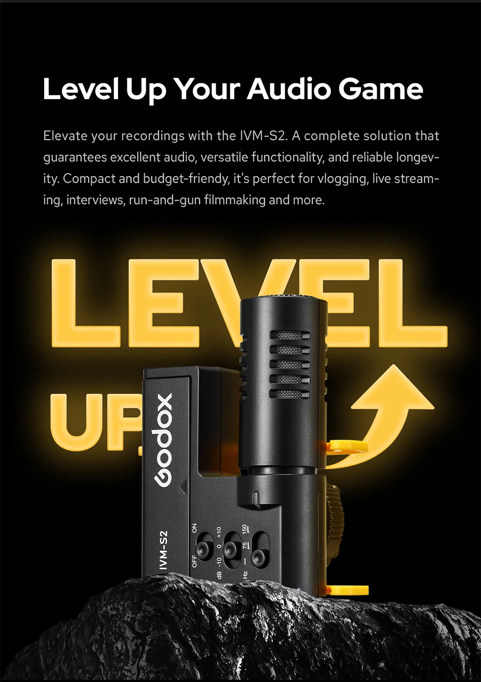 IVM-S2 gun-type microphone micro SLR camera mobile phone live interview recordin