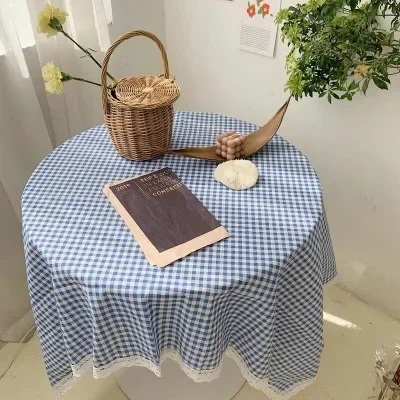 

Small fresh cotton linen blended tablecloth/family dining table tablecloth/coffee table cloth/student desk tablecloth