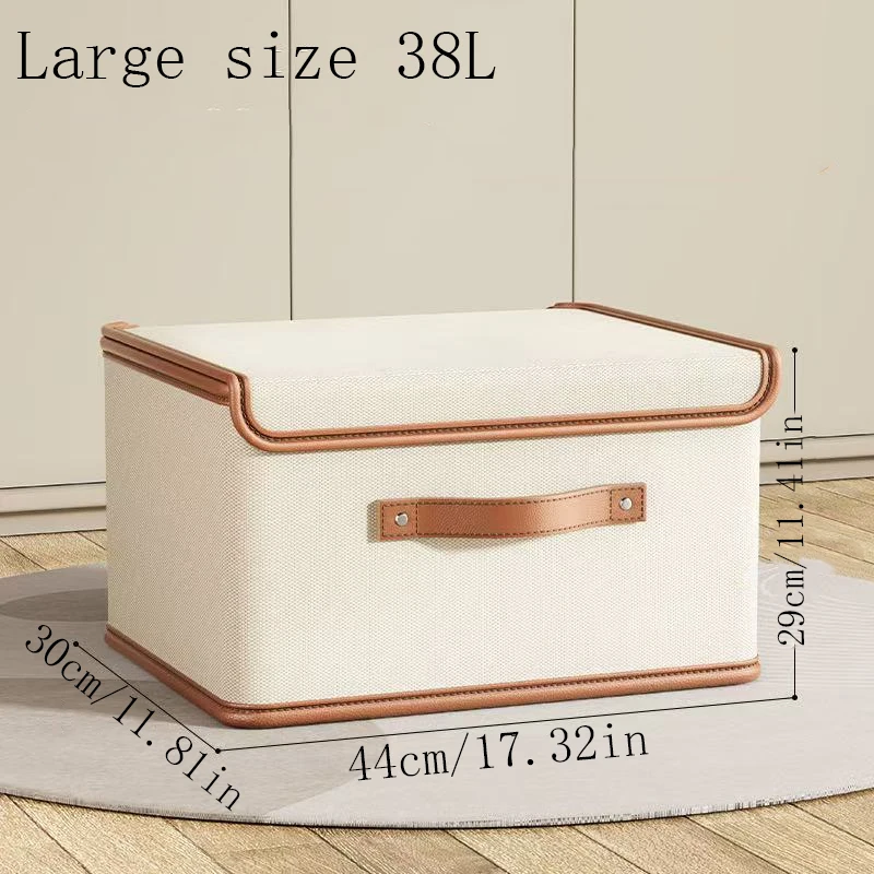 Oxford Cloth Flip-Top Dust-Proof Storage Box for Home and Bedroom Organization