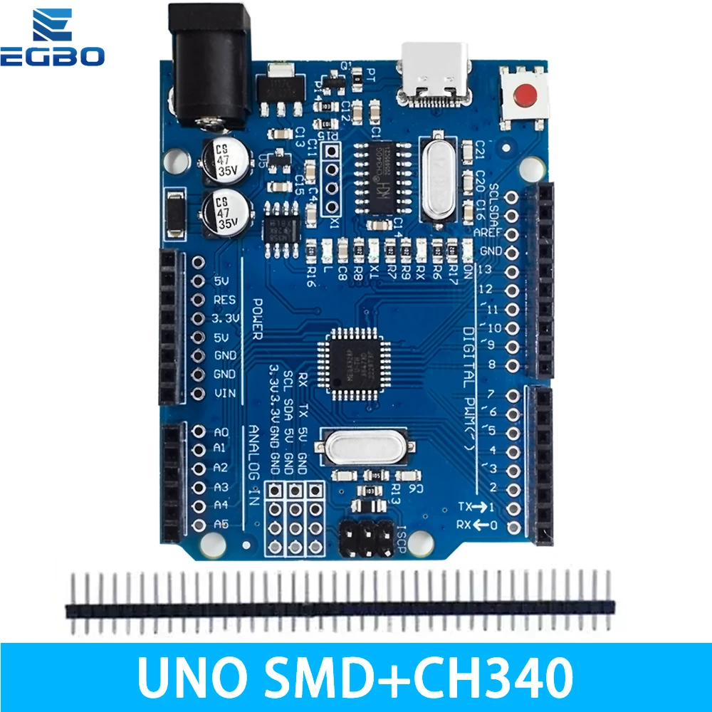 EGBO high quality One set UNO R3 (CH340G) MEGA328P for Arduino UNO R3 + USB CABLE ATMEGA328P-AU Development board