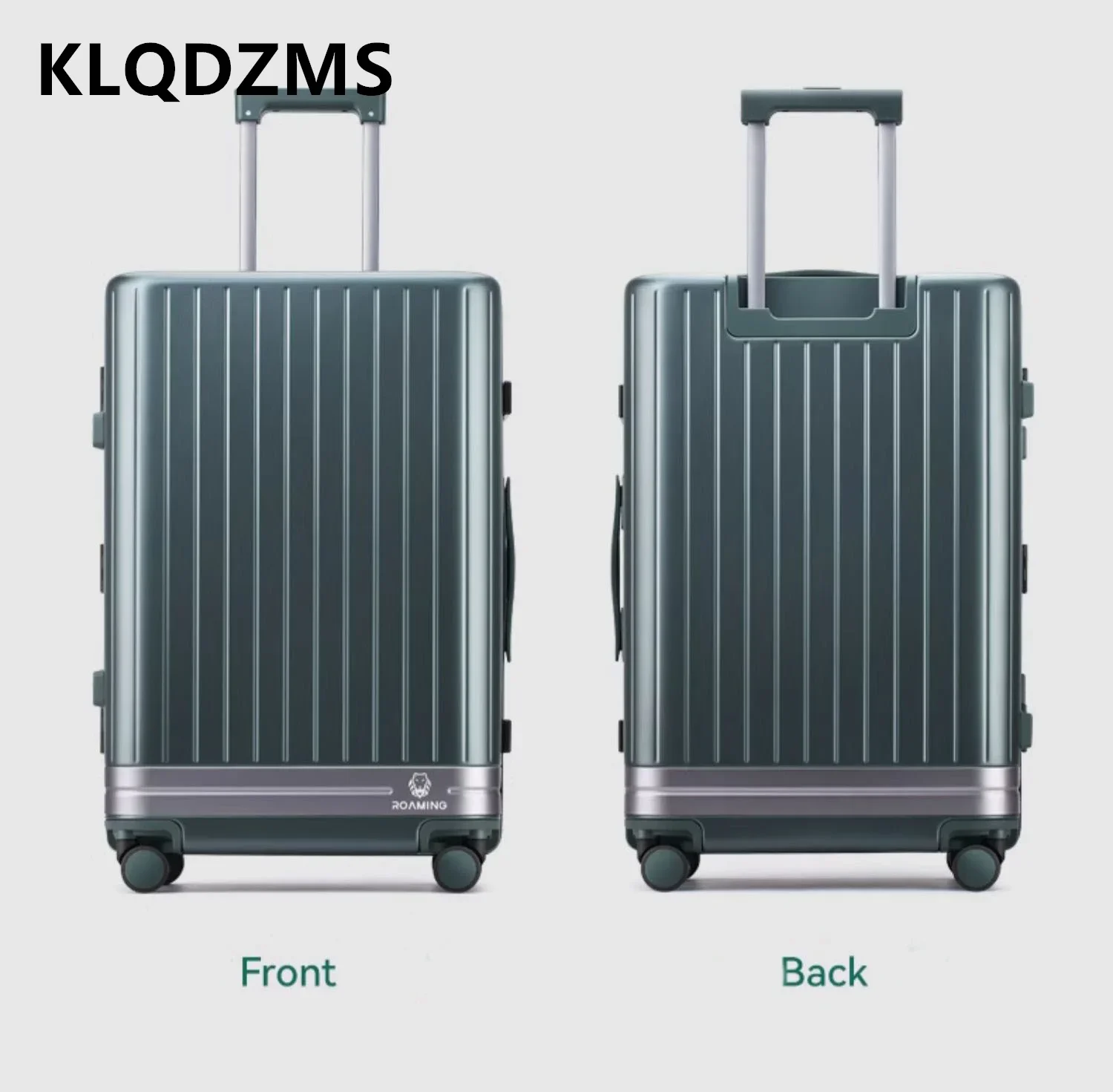 

Мужская Дорожная сумка для багажа KLQDZMS, алюминиевая рамка, рандомный ABS + PC, Женская тележка, 20 "24" 26 дюймов, с чемоданом на колесах