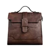 Vintage Women Genuine Leather Backpack Solid Pattern First Layer Cowhide Travel Bags Retro Real Cow Leather Double Shoulder Bag 5