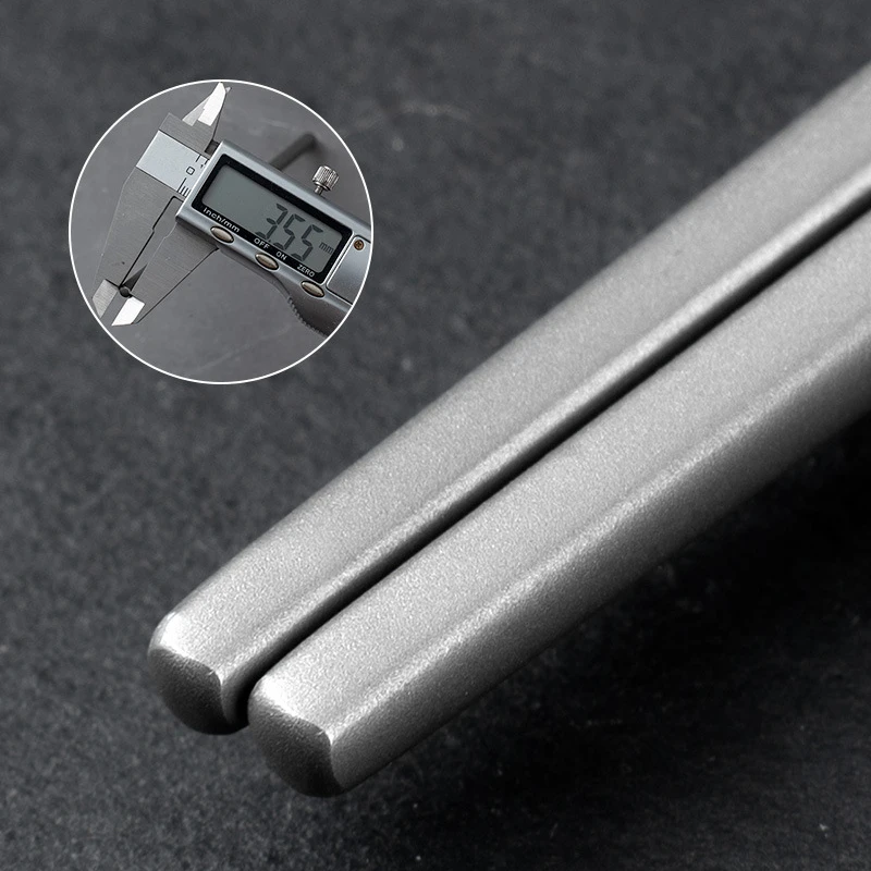 Description Picture 4 of item1 Pair Titanium Chopsticks 99.6% Pure Titanium Chopsticks 23.5cm Portable Durable Chopsticks Household Dinnerware