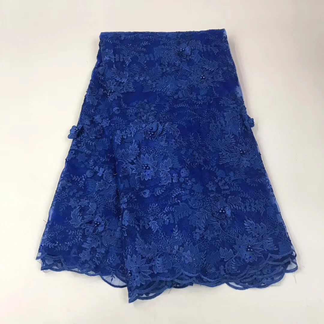 

Best Selling Swiss Voile Laces African Lace Fabric Blue Nigerian French Fabric 2018 High Quality Nigeria Tulle Cord Lace Fabric