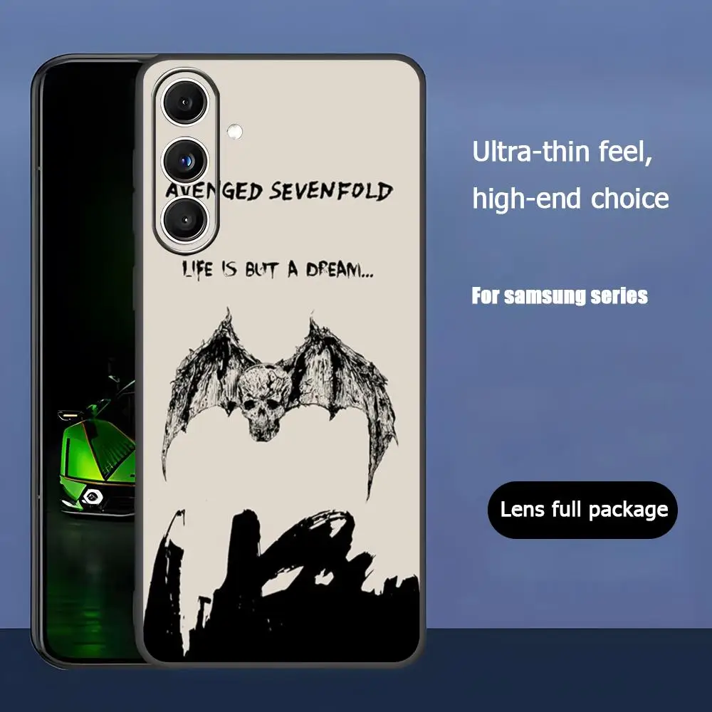 Avenged Sevenfold Band Design Soft Black Phone Case